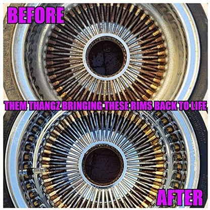 Them Thangz TT-1 Street Juice Products Chrome & Wire Wheel Cleaner Safe for Chrome, Gold, & Powdercoated Wheels Perfect for Cars, Trucks, & Motorcycles - 128 fl oz