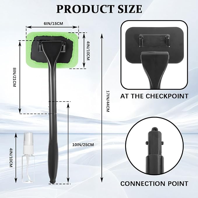 Car Windshield Cleaning Tool, Soft Car Interior Detailing Kit Tools, Automotive Window Dust Removal Tools and Supplies, General Washing Brush are Suitable for Cars, SUVs and Trucks
