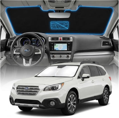 for Subaru Outback Sun Shade Windshield Cover - Custom Fit Outback Accessories 2015-2019 Sunshade Foldable UV Protection & Heat Shield Sun Visor Accessories