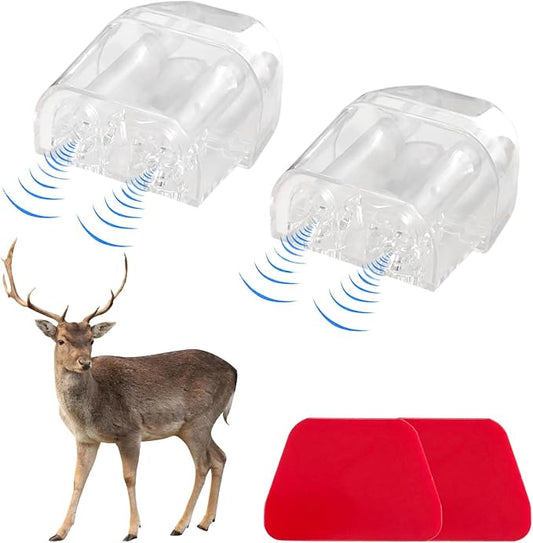 Dickno 2 PCS Deer Whistles for Car, Automotive Deer Warning Whistle Devices, Animal Warning Devices Avoids Collision, Universal Animal Alert Accessories for Vehicles (White)