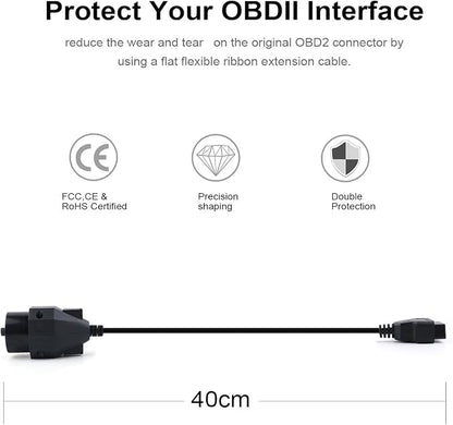 FOXWELL OBD2 Female to 20pin Extension Convert Adapter OBD1 to OBDII Cable -16pin to 20pin Cable (11 Inch)