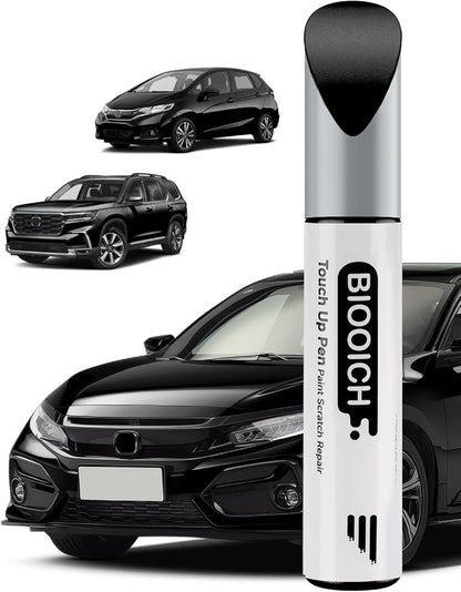 Touch Up Paint Pen Exact Color Match Car Chip and Scratch Repair (for Honda, Crystal Black Pearl(NH-731P))