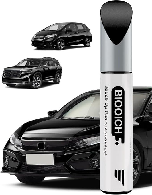 Touch Up Paint Pen Exact Color Match Car Chip and Scratch Repair (for Honda, Crystal Black Pearl(NH-731P))