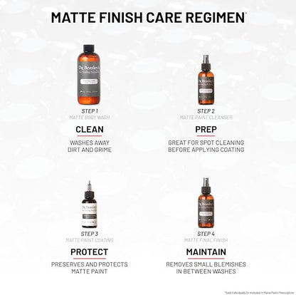 Dr. Beasley's Mini Matte Kit - Instant Bonding Coating, 2+ Years of Protection with Body Wash, Final Finish, Paint Cleanser, Matte Paint Coating