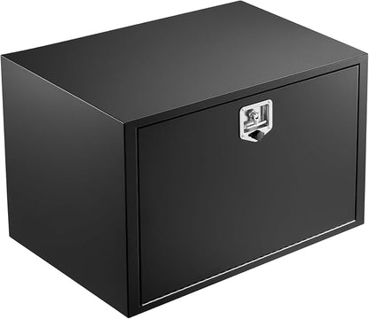VEVOR Underbody Truck Tool Box, 36 x 24 x 24 Inch Heavy Duty Steel Trailer Storage Box with Lock & Keys, Waterproof Trailer Storage Organizer Under Body Chest with T-Handle for Truck, Van, SUV, Black