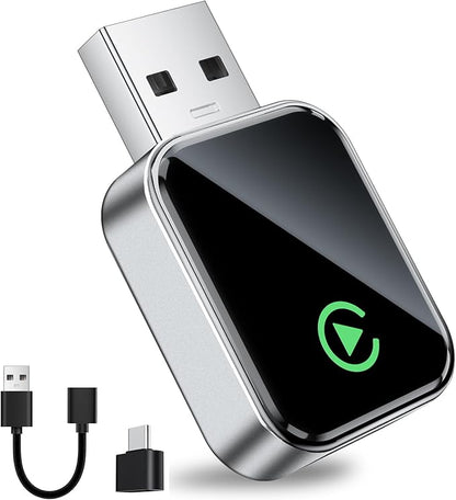 UANTIN Wireless CarPlay Adapter 2025 Upgrade Wired CarPlay to Wireless, Mini USB Design for Cars with Built-in Wired Apple Car Play Plug and Play Easy Use Fast Stable Connection for iPhone