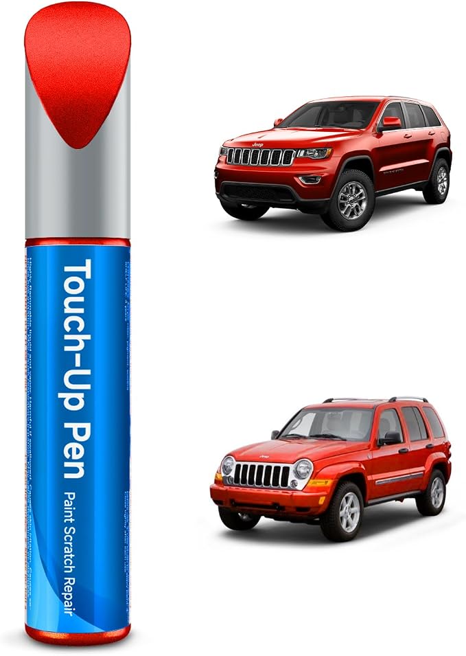 Touch Up Paint Compatible with Jeep Exact Match Touch Up Paint Car Scratch Repair (Flame Red(PR4/TR4) Compatible with Cherokee/Liberty)