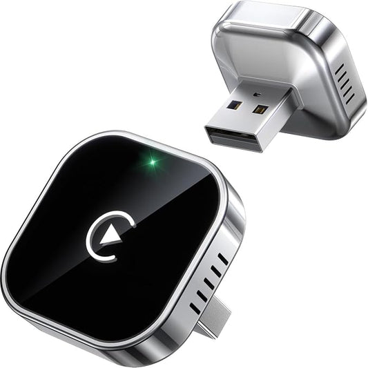 2 in 1 CarPlay Adapter for Passport 2019 2020 2021 2022 2023 2024 2025 2026, CarPlay Wireless Adapter with Auto Reconnect Fast Pairing Bluetooth Connection Compact USB Dongle
