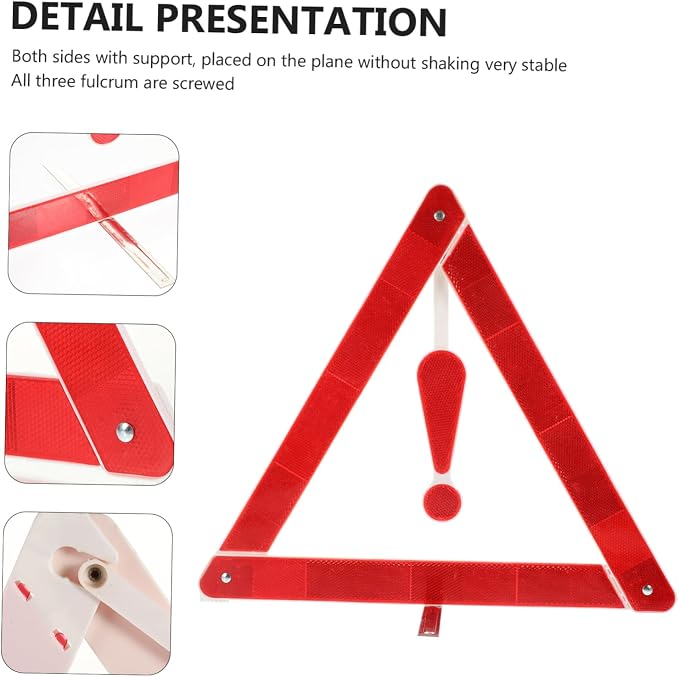 2pcs Car Warning Sign Safety Triangle Car Warning Triangle for Road Safety Kit and Easy to Use