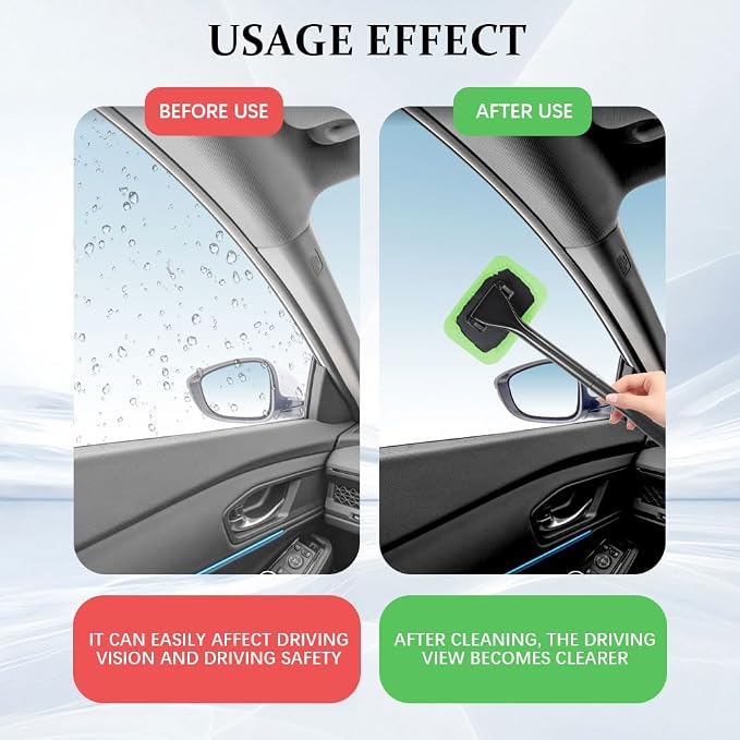 Car Windshield Cleaning Tool, Soft Car Interior Detailing Kit Tools, Automotive Window Dust Removal Tools and Supplies, General Washing Brush are Suitable for Cars, SUVs and Trucks