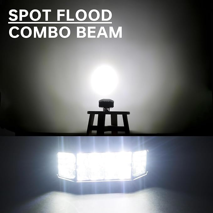 3 Inch LED Pods, 2PCS 40W 12V Flood Spot Ditch Lights Offroad Driving Fog LED Work Light for Truck ATV UTV Motorcycle (HZ1121)