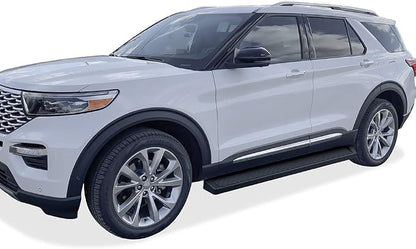 APS Running Boards (Nerf Bars Side Steps Step Bars) Compatible with Ford Explorer 2020-2026 Sport Utility 4-Door (Black Powder Coated Running Board Style)