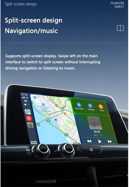Car Wireless CarPlay Adapter for Honda Ridgeline 2017 2018 2019 2020 2021 2022 2023 2024 2-in-1 Support Apple CarPlay and Android Auto Mini USB Design Fast Connection Plug and Play