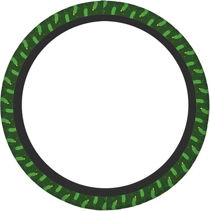 Funny Cucumber Steering Wheel Cover for Women & Men – Universal 15 Inch Car Accessories, Non-Slip & Stylish Design, Fits Most Cars, SUVs, and Auto