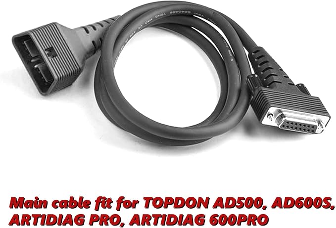 Main Cable Fit for TOPDON AD500, AD600S, ARTIDIAG PRO, ARTIDIAG 600PRO OBD2 Diagnostic Scanner Replacement Test Cable Adapter Connector