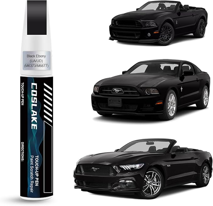 Car Touch Up Paint(Black Ebony(UA/UD/M6373/M6877)) for Ford, Car Paint Scratch Repair Kit, Quick & Easy Solution to Repair, 2 in 1 Scratch Remover Pen with 2PCS Disposable Micro Applicators