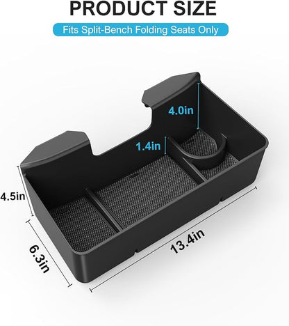 Center Console Hanging Organizer Box with Compartments Compatible with 2019-2026 Chevy Silverado/GMC Sierra 1500, 2020-2026 Silverado/Sierra 2500HD 3500HD Accessories (Split-Bench Folding Seat Only)