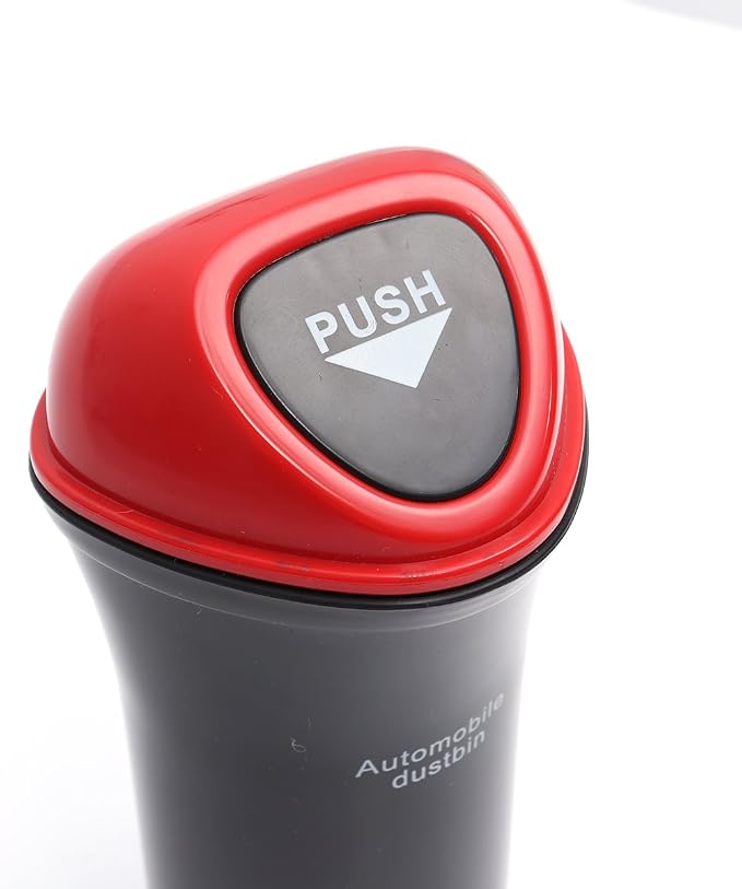 Automobile Dustbin Car Trash Can Garbage Can Leakproof Vehicle Trash Bin(Red)