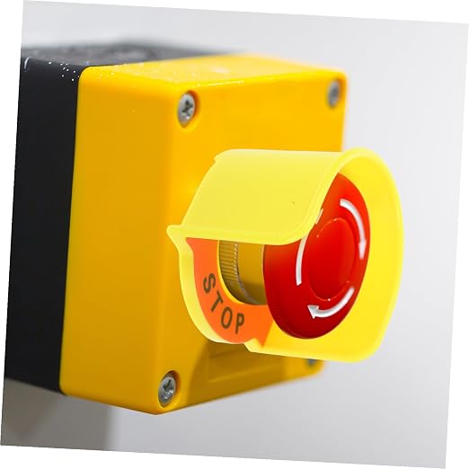 Robust Push Button Switch Cover Emergency Stop Sign for Machinery Safety Easy Install Protective Cover