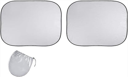 EzyShade Windshield Sun Shade for Jeep Wrangler 1986-2017 with Shield-X Reflective Technology. Foldable 2-Piece Car Sunshade for Jeep Wrangler, Gladiator, Renegade, FJ Cruiser, Bronco. X-Small Size