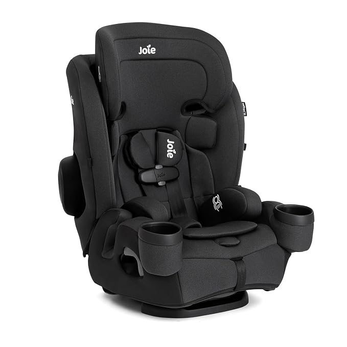 Joie Baby, Saffron™ SI 4‑in‑1 Convertible Car Seat, Rear‑Facing, Forward‑Facing, High‑Back & Booster, LockTight™ Install, Side Impact Protection, No‑Rethread Harness (Shale)