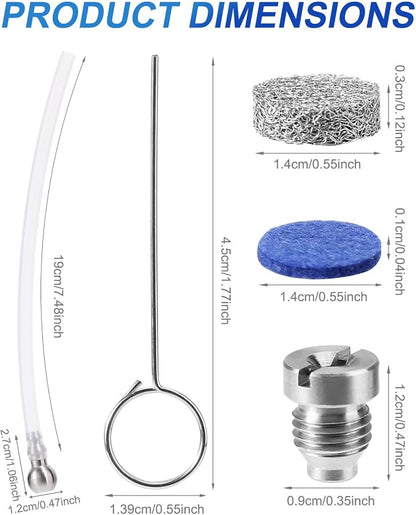 2 Sets Foam Cannon Orifice Kit, Universal 0.04in Cannon Orifice Nozzle and Foam Maker Meshes Kit Replacement Parts with Cleaning Tools Straw Filter Balls