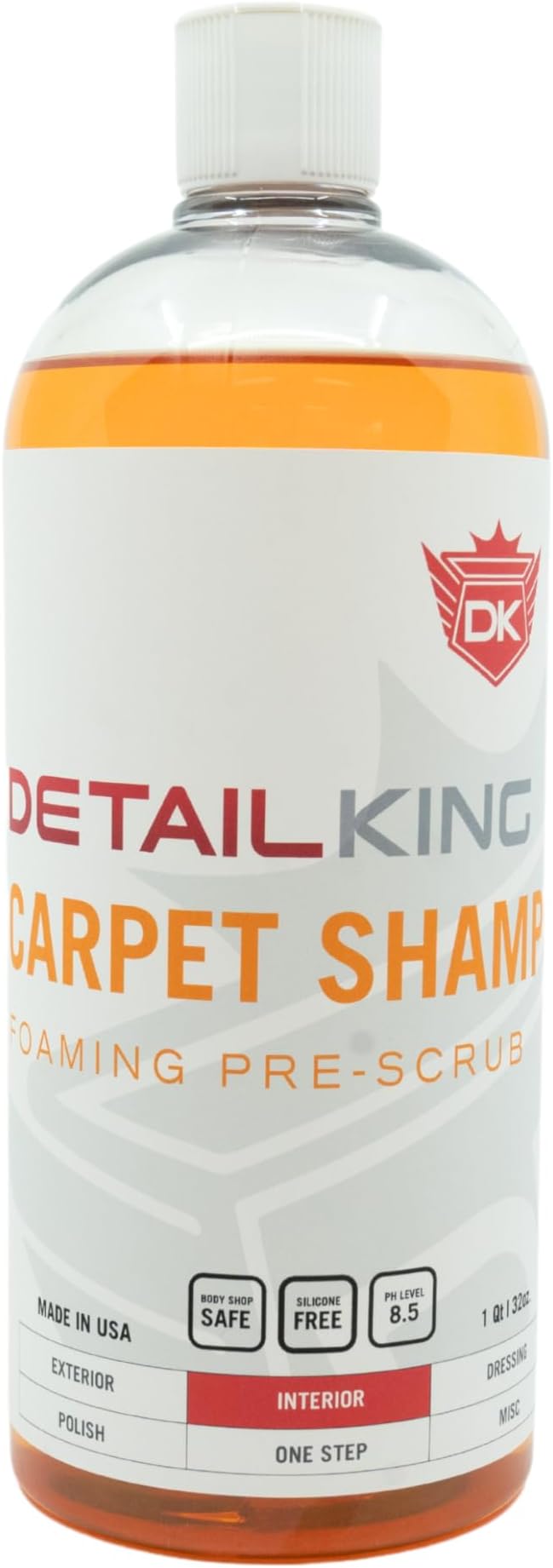 Detail King Automotive Carpet Shampoo & Car Upholstery Cleaner - Auto Detailing Carpet Cleaner For Car Interior - 32oz