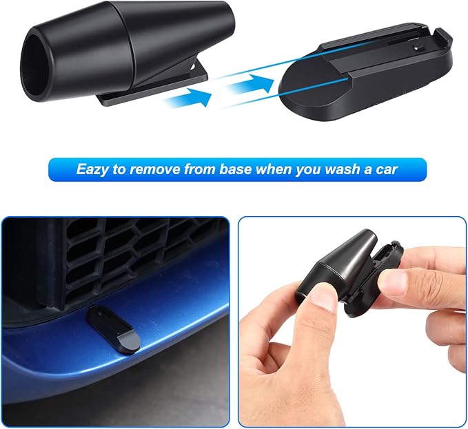 Frienda 30 Pieces Deer Whistles for Vehicles Avoids Collisions, Deer Whistles for Car, Horns for Vehicles Warning Devices with Waterproof Animal Alert for Car and Motorcycle (Black)