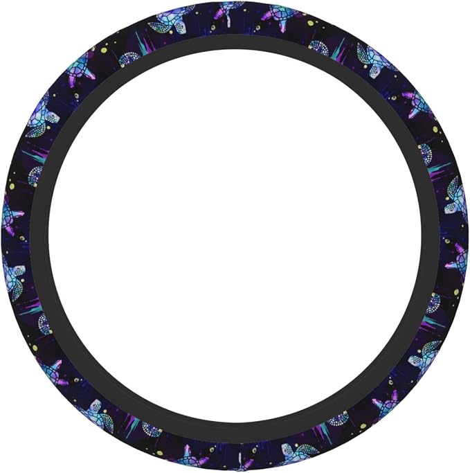 Sea Turtle Steering Wheel Cover Anti-Slip,Sweat Absorption Universal 15 inch Steering Wheel Covers Cute car Accessories for Men Women