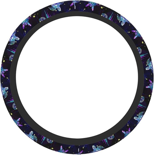 Sea Turtle Steering Wheel Cover Anti-Slip,Sweat Absorption Universal 15 inch Steering Wheel Covers Cute car Accessories for Men Women