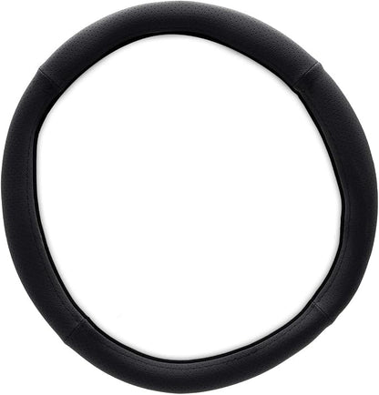 RoadPro RPSW3006 Black 18" Genuine Leather Steering Wheel Cover