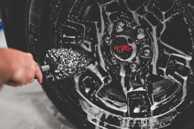 Detail Factory Wheel Brush Kit with Interchangeable Microfiber Covers | Ultra-Soft Cleaning, Washing and Detailing Wheels, Tires Rims
