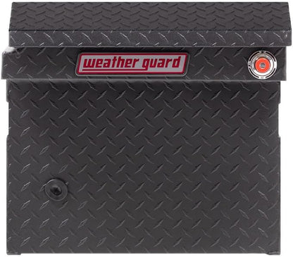 Weather Guard Saddle Truck Tool Box Aluminum Full Low Profile Textured Matte Black 10.2 Cu Ft