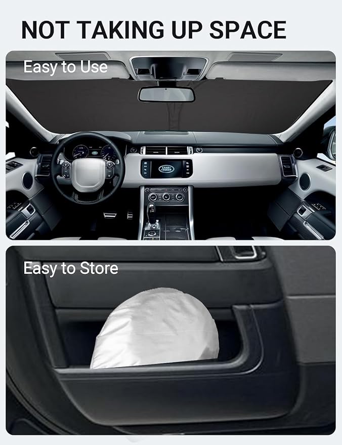 Proadsy 2026 Upgrade Front Windshield Sun Shade Foldable Sunshade Protector Custom Fit for 2014-2022 Land Rover Range Rover Sport SUV Accessories