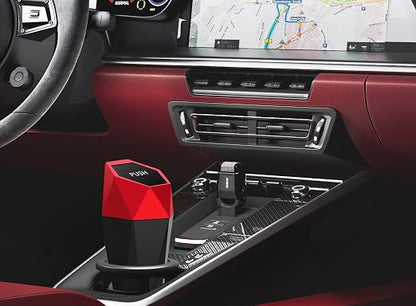 Ginsco 2 Pack Car Trash Can with Lid, Cup Holder Garbage Can for Car, Garbage Bin Cars Accessories for Interior, Leakproof Small Trash Bin, Mini Trash Can for Cars, Home, Bedroom, Office (Red)