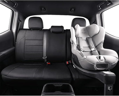 EKR Tacoma Back Seat Covers Custom for Toyota Tacoma (Hybrid) 2024 2025 2026 Double cab TRD Sport,TRD Off-Road,Limited,Trailhunter- Second Row Only,Neoprene(Black)