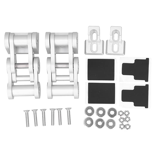 Hood Latches Kit Durable Secure Locking System for JK 2 Door & Unlimited 4 Door 2007‑2017 Off Roading Enthusiasts (Silver)