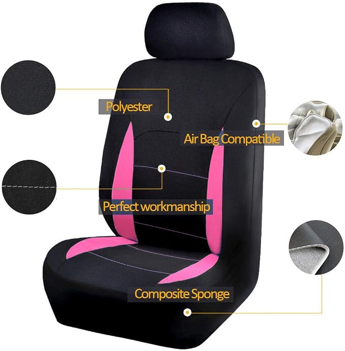 Flying Banner Car Seat Covers Front Seats Rear Bench Polyester car seat Protectors Easy installations Rear Bench Split Classic Man Lady Truck