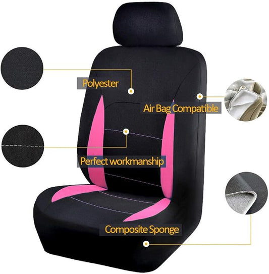 Flying Banner Car Seat Covers Front Seats Rear Bench Polyester car seat Protectors Easy installations Rear Bench Split Classic Man Lady Truck