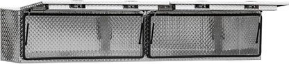 Buyers Products 1701770 Topsider Truck Tool Box, 18x16x96 Inch Diamond Tread Aluminum, Dual Flip-Up Doors, Locking Compression Latches, Weather Resistant, No-Drill Mount, Made in USA