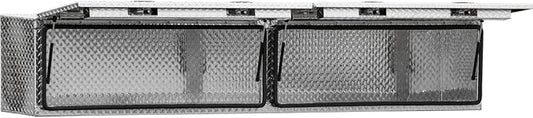 Buyers Products 1701770 Topsider Truck Tool Box, 18x16x96 Inch Diamond Tread Aluminum, Dual Flip-Up Doors, Locking Compression Latches, Weather Resistant, No-Drill Mount, Made in USA