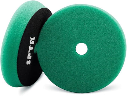 SPTA Green T120 Heavy-Cut Polishing Foam Pad, 1Pc 3.5 Inch Face for 3 Inch 80mm Backing Plate Compound Buffing Sponge Pads for Car Buffer Polisher Compounding, Polishing and Waxing -FPBFS3G