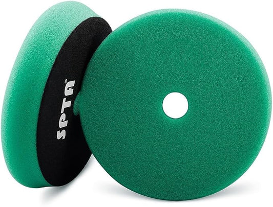 SPTA Green T120 Heavy-Cut Polishing Foam Pad, 1Pc 3.5 Inch Face for 3 Inch 80mm Backing Plate Compound Buffing Sponge Pads for Car Buffer Polisher Compounding, Polishing and Waxing -FPBFS3G