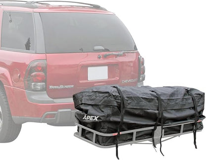 Apex Extra Large Roof Cargo Bag with Self-Sealing Zipper, for Roof-Mounted Racks, Built-in Crossbars or Hitch-Mounted Carriers, 19.6 Cubic Feet