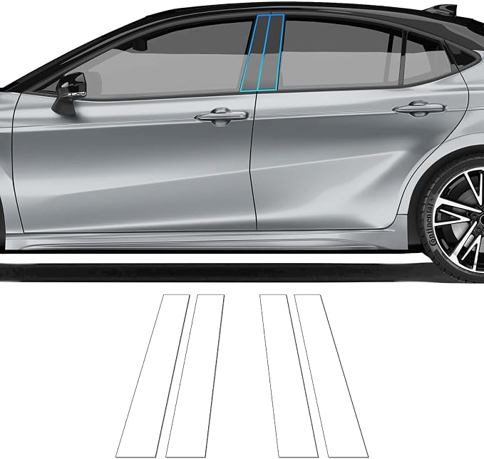 TPU B Pillars Car Film for Toyota Camry SE XSE 2025-2026,PPF Protective Film Transparent Vinyl Wrap,Pre-Cut Paint Protection Clear Anti-Scratch Car Wrap Car Accessories
