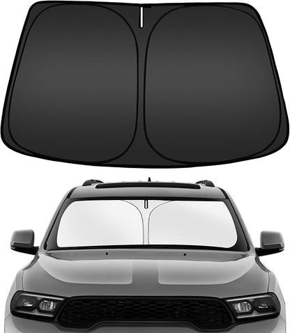 ARISMOTOR Windshield Sun Shade for Dodge Durango 2011-2025 2026, Custom Fit Foldable Front Window Sunshade Sun Visor Protector, Block UV Rays Keep Your Car Cooler
