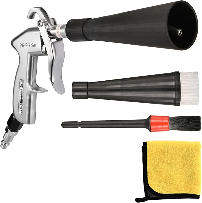 GOCCIDA Air Blower Gun Interior Car Detailing Tools for Car Dry Cleaning with Nozzle and Dusting Brush (HCL-15-1)