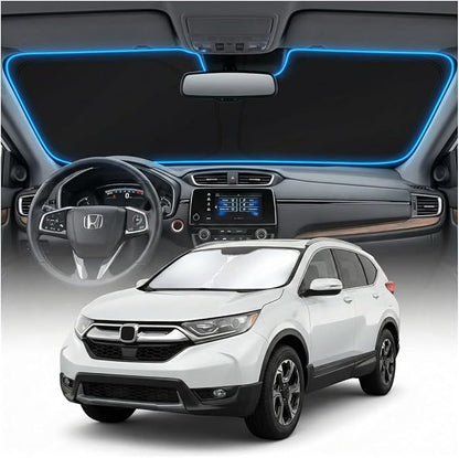 for Honda CRV Sun Shade Windshield Cover - Custom Fit CR-V Accessories 2017-2022 Sunshade Foldable UV Protection & Heat Shield Sun Visor Accessories