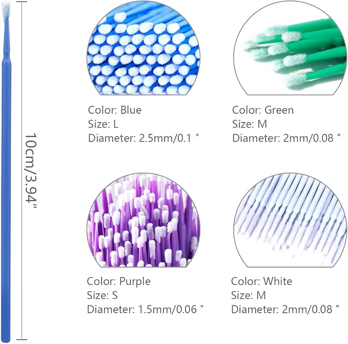 Touch Up Paint Brushes for Automotive Paint Chip Repair,400 Pcs Repair Paint Brushes for Car Paint Repair,Clearance Cleaning, Available in 2.5mm,2.0mm and 1.5mm (400, Multiple Colors)