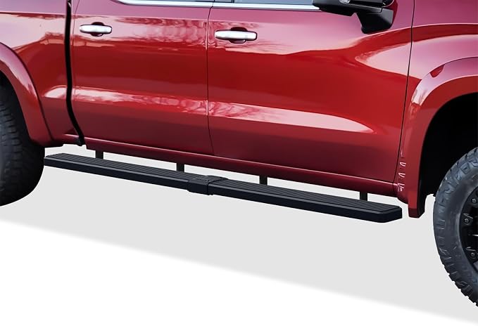 APS Side Steps Compatible with Chevy Silverado GMC Sierra 1500 2019-2026 Crew Cab 5.5ft Bed & 2500 HD 3500 HD 2020-2026 (Silverado 1500 LTD Sierra 1500 LD 2022) (Stainless Steel 5in Wheel to Wheel)